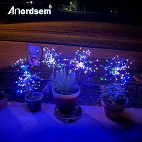 Anordsem fireworks light garden decor adds festive sparkle to outdoor spaces.