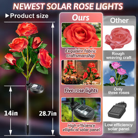 Anordsem LED rose lights ideal for garden parties and weddings at night.