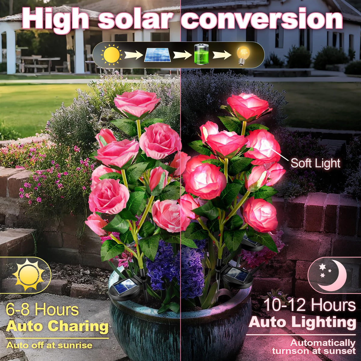 Anordsem mood-enhancing pink LED roses for Valentine’s Day and Mother’s Day.