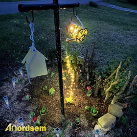 Anordsem night glow illuminates patio with warm ambience