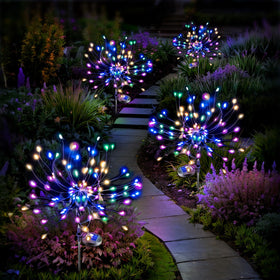 Anordsem solar lights bendable copper wire and 120 LEDs for outdoor decoration