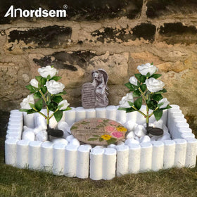 Anordsem solar rose lights adorn a porch for cozy evenings.
