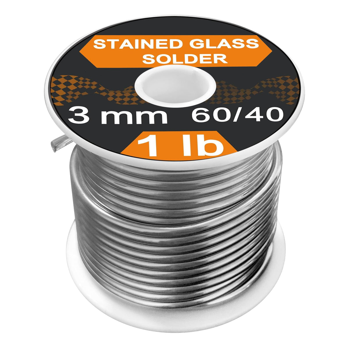 ANOSON 1 lb solder spool ready for extended stained glass projects.