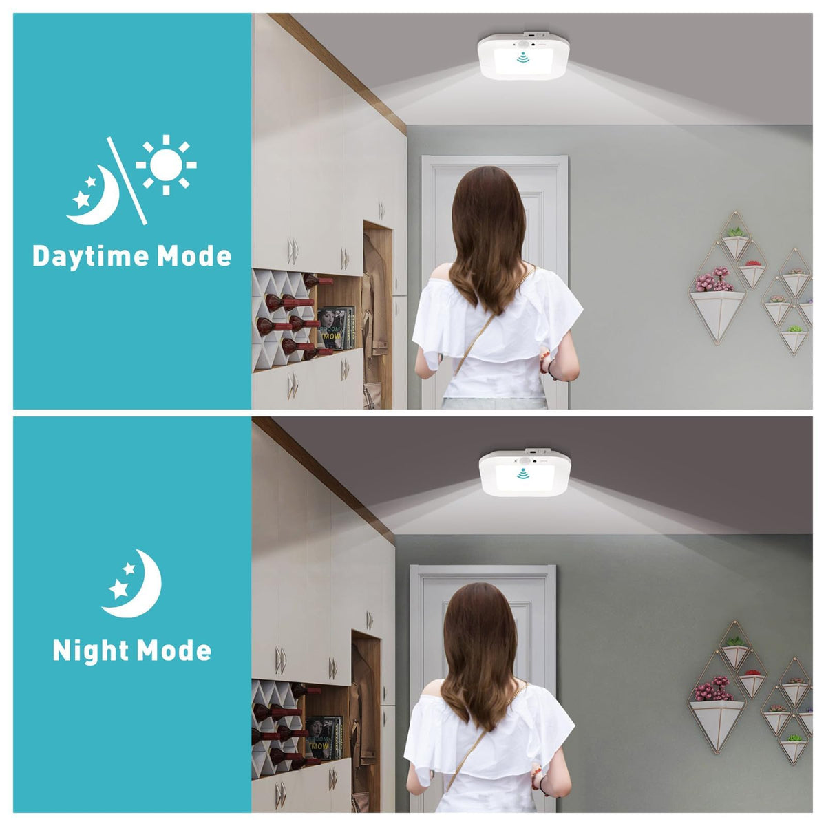 ANOTEK 6000K ceiling light provides cool white illumination for closets and pantries.