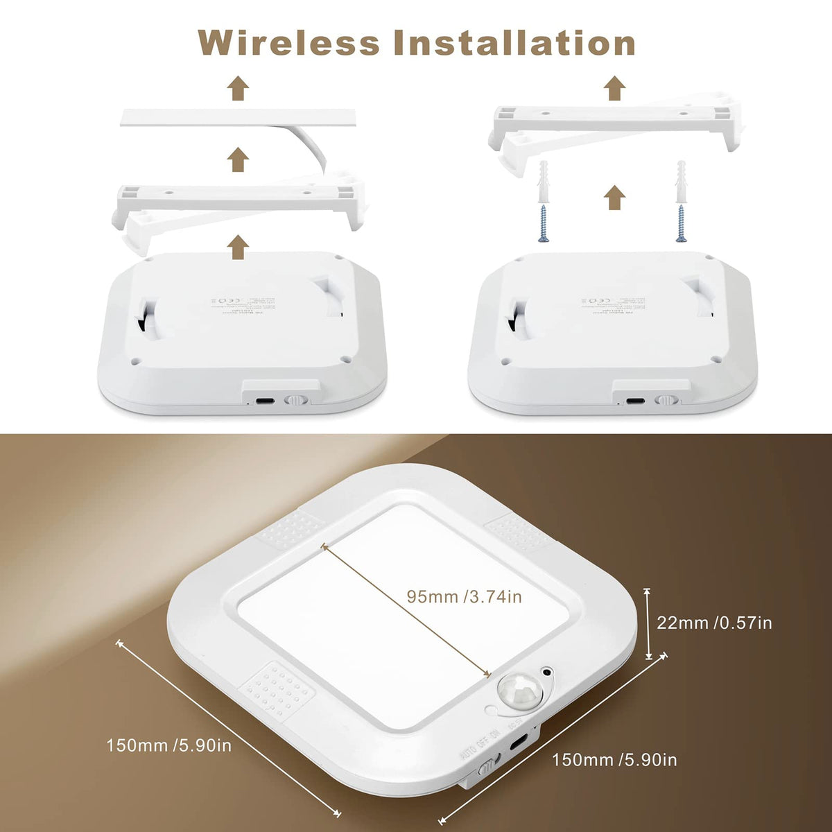 ANOTEK auto-on/off motion detection keeps areas illuminated when needed.