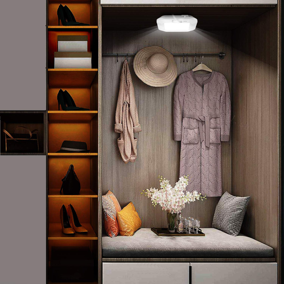ANOTEK durable battery-operated light for versatile, wire-free placement