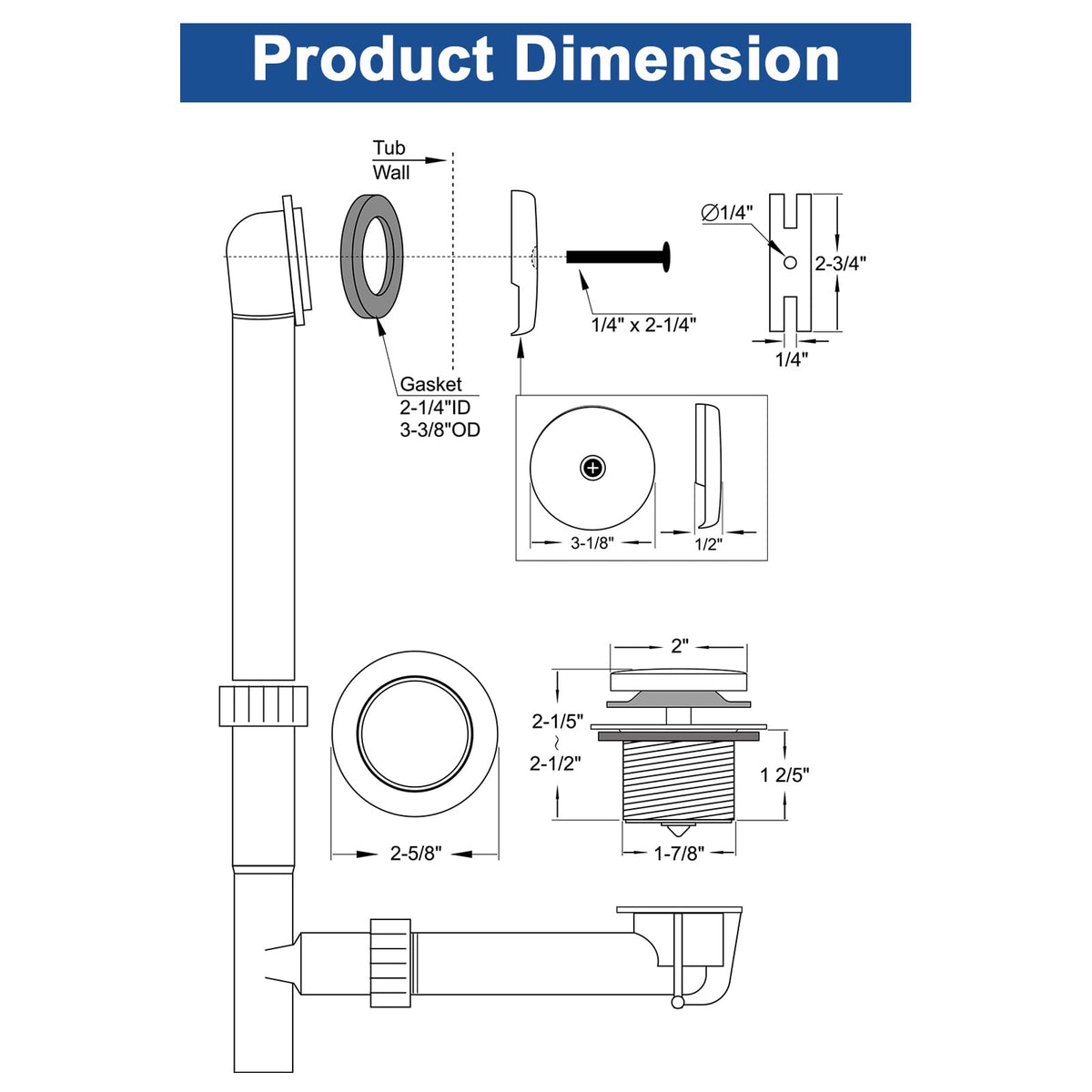 Anpean standard 1-1/2 inch elbow compatibility hint.