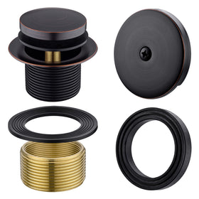 Anpean brass tip-toe tub drain kit close-up showing simple replacement option