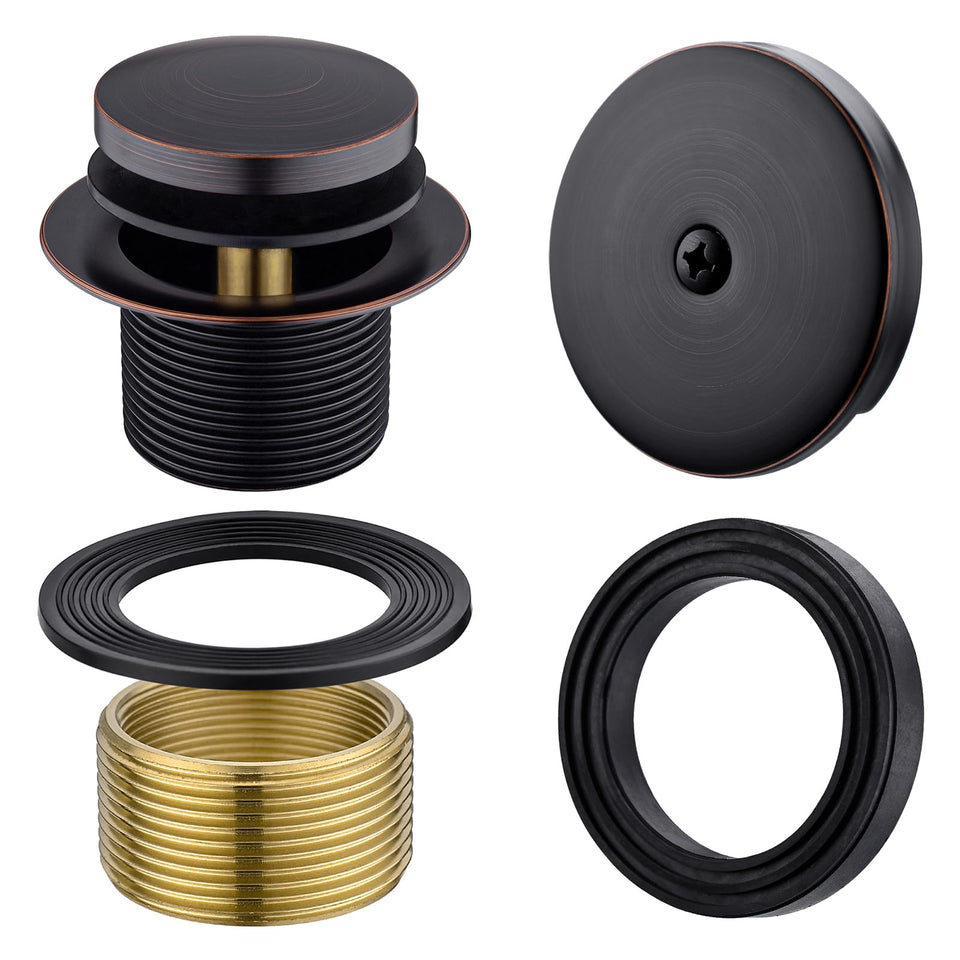Anpean brass tip-toe tub drain kit close-up showing simple replacement option