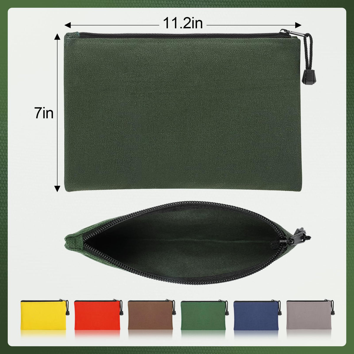 ANPHSIN durable canvas with zipper close-up for long-lasting use