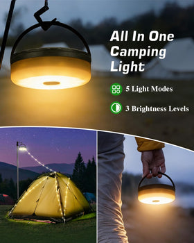 Anpro 150 LEDs deliver colorful lighting and warm base glow.