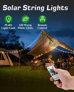 Anpro four-in-one camping light string blends lantern and string lighting for versatility.