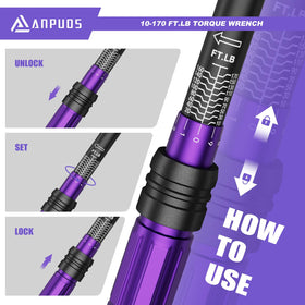 ANPUDS locking knob and scale aid quick, precise setting.