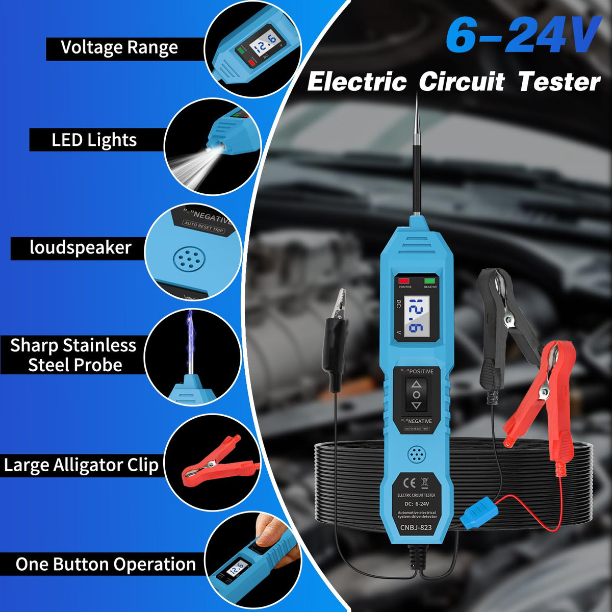 Ansbell Power Circuit Tester LCD display provides precise voltage readings