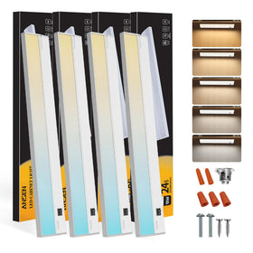 Ansen under-cabinet 24in lighting shows a sleek aluminum body for kitchen task lighting