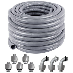 Ansgery liquid-tight conduit 100 ft with fittings for durable outdoor wiring