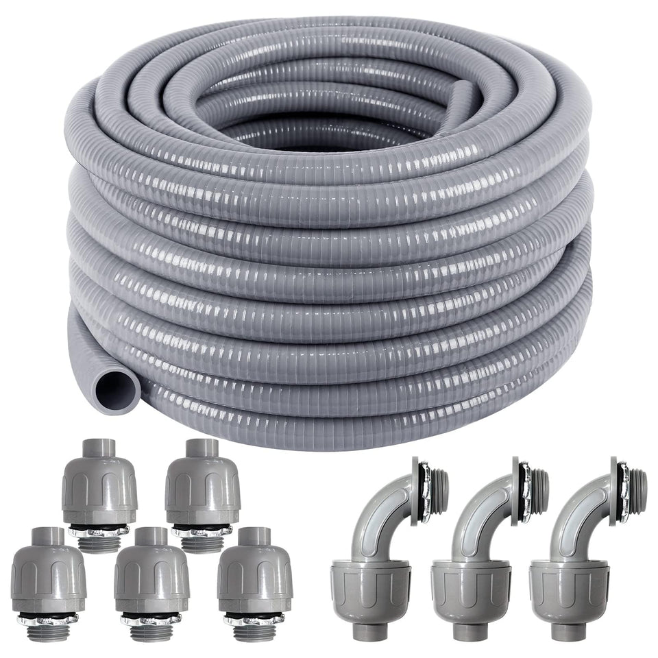 Ansgery liquid tight conduit 50 ft ready for outdoor electrical installs
