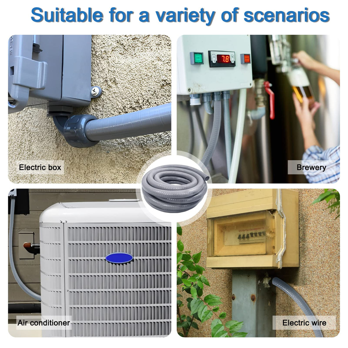 Ansgery straight and angle fittings included for versatile electrical installs