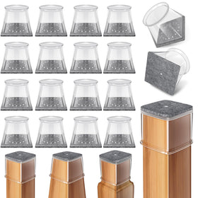 Ansible 24 Pcs chair leg protectors square package view for floor protection and easy setup.