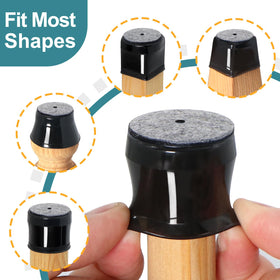 Ansible silicone felt glide cushions reduce chair scraping noise on floors.