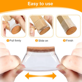 Ansible chair leg protector for square legs prevents scratches on hardwood floors.