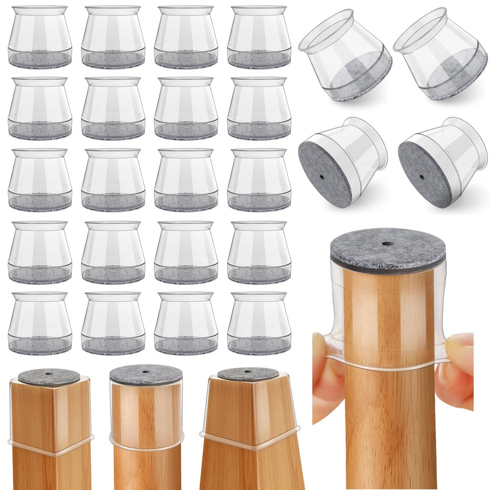 Ansible round chair leg protectors guard hardwood floors from scratches.