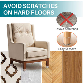 Ansible silicone with felt bottom protects laminate floors from scratches during daily use.