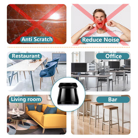 Ansible square chair leg protectors reduce noise on hard floors
