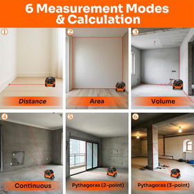Ansigtny magnetic end hook securely attaches to metal surfaces for steady measurements.