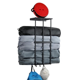 Ansonation wall-mounted chair rack helps keep camping gear neatly organized
