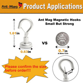 Ant Mag fridge-mount snap hook enables convenient magnetic organization.
