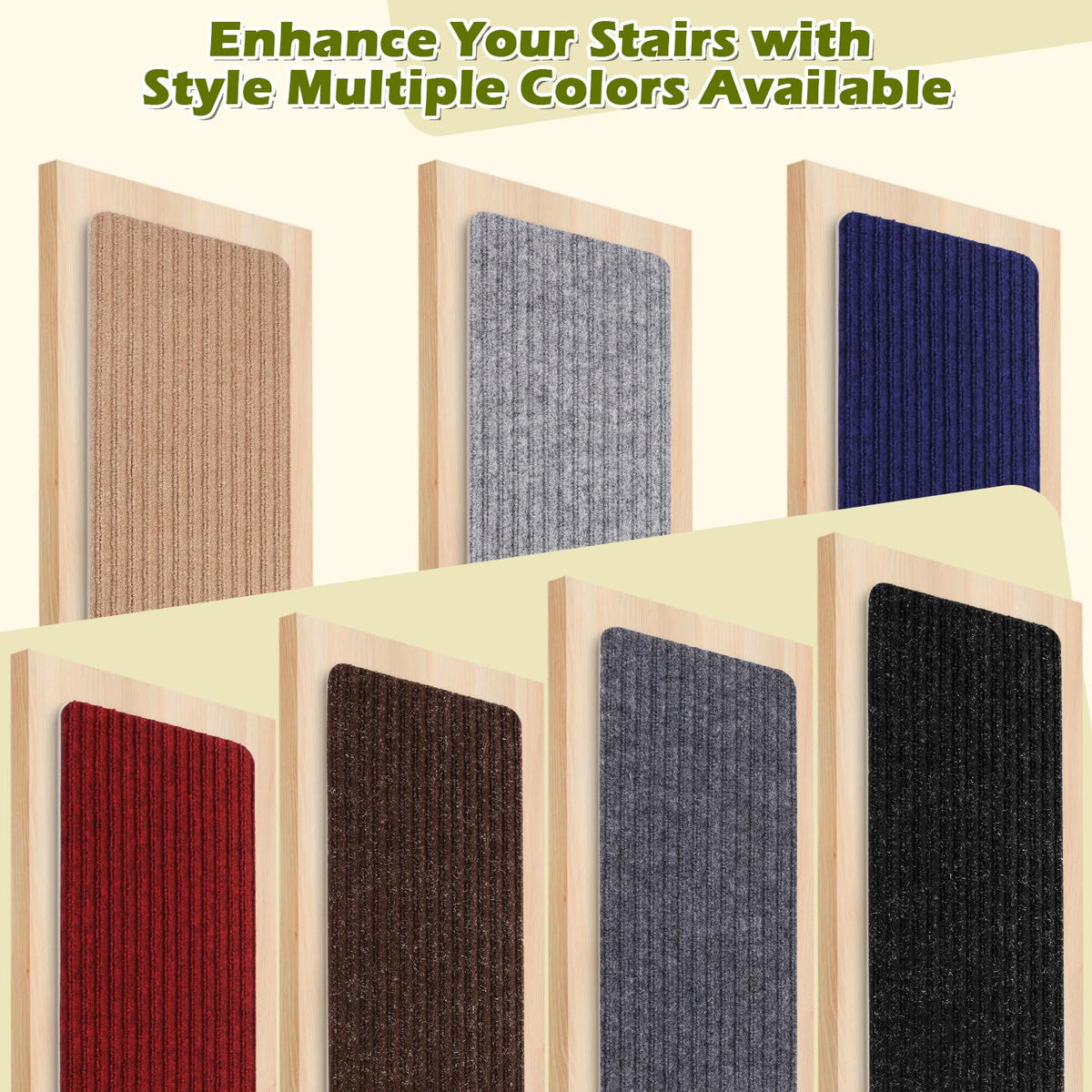 ANTDLE stair treads machine washable for easy cleaning and maintenance.