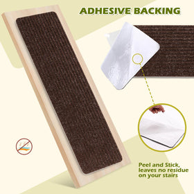 ANTDLE stair treads self-adhesive backing preserves stairs without damage.