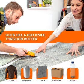 Antive electric scissors interchangeable blades extend project versatility.
