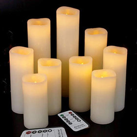 antizer flameless ivory 4-inch pillar candle for cozy table decor and safe ambiance