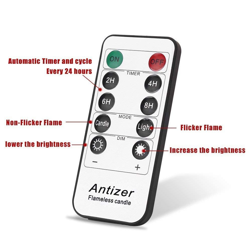 antizer remote timer flameless candle enhances convenience and safe indoors