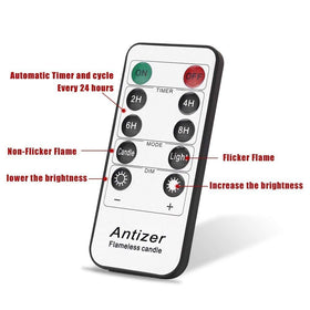 antizer remote timer flameless candle enhances convenience and safe indoors