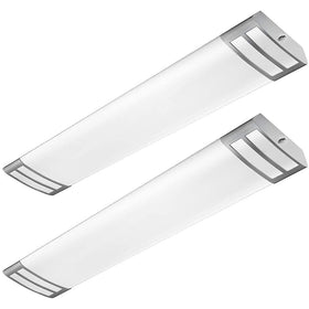ANTLUX 4ft LED flush-mount light with frosted cover for soft, even kitchen lighting.
