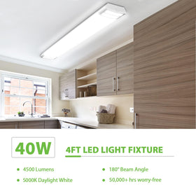 ANTLUX 4ft kitchen light provides 4500 lumens at 40W for bright, energy-efficient spaces.