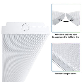 ANTLUX 4FT wraparound light installed in basement with steady illumination.