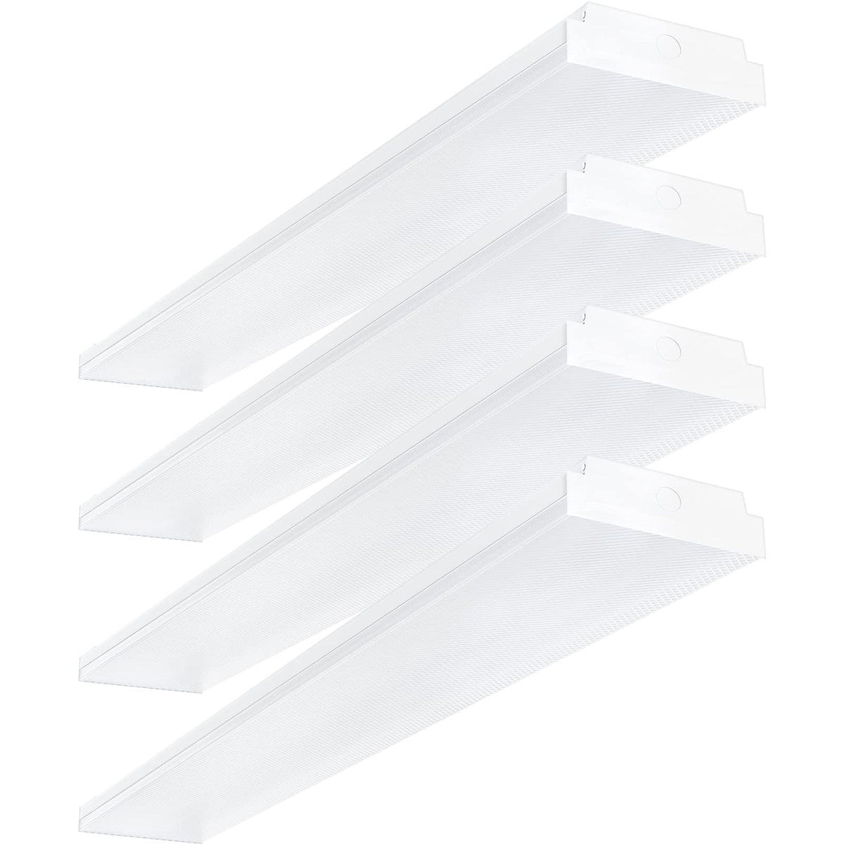 ANTLUX 4FT wraparound light in garage delivering energy-efficient brightness.