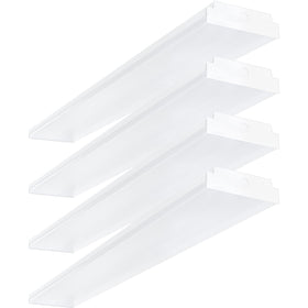ANTLUX 4FT wraparound light in garage delivering energy-efficient brightness.