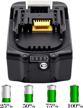 ANTOOLOCKER 18V battery label and ports for quick checks.