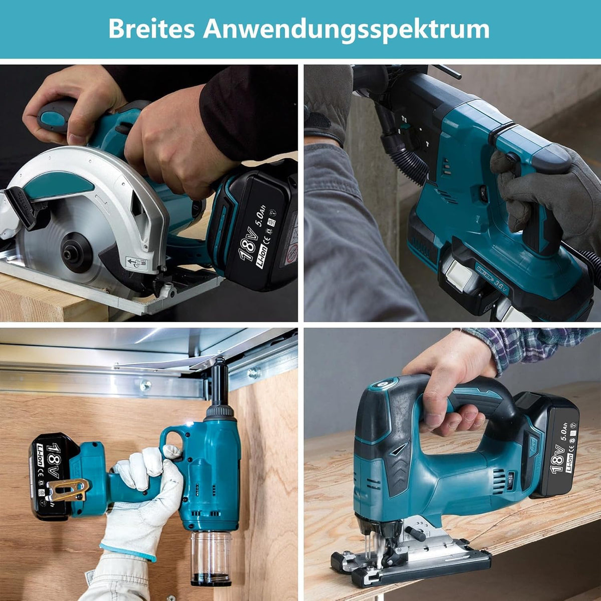 ANTOOLOCKER 18V battery mounted on drill for cordless power.