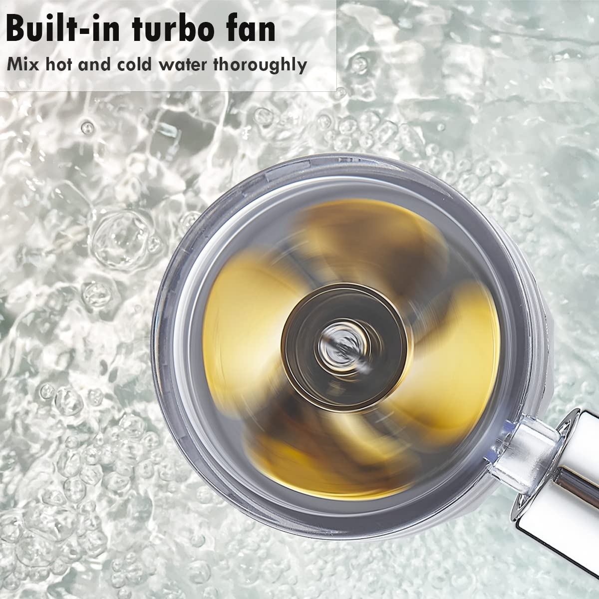 ANTOWER 360-degree rotating shower head for flexible aiming.