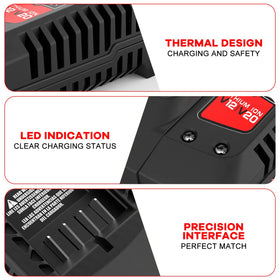 ANTRobut 20V Charger LED indicator enables quick charging status check.