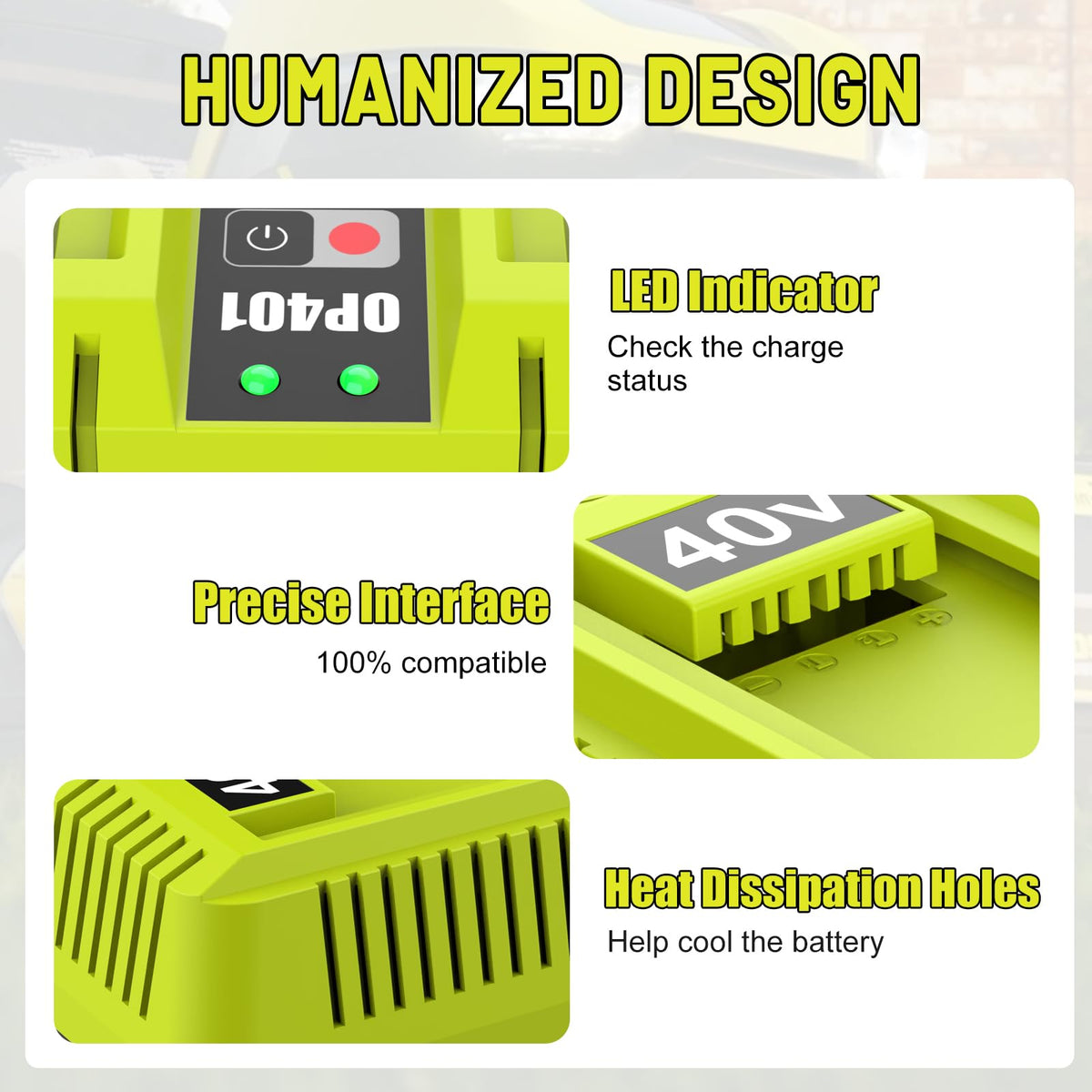 ANTRobut OP401 charger battery bay designed for secure fits OP4015/OP4026.