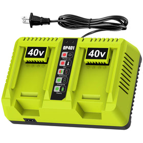 ANTRobut dual-port OP401 charger main view showing two bays and compact form.