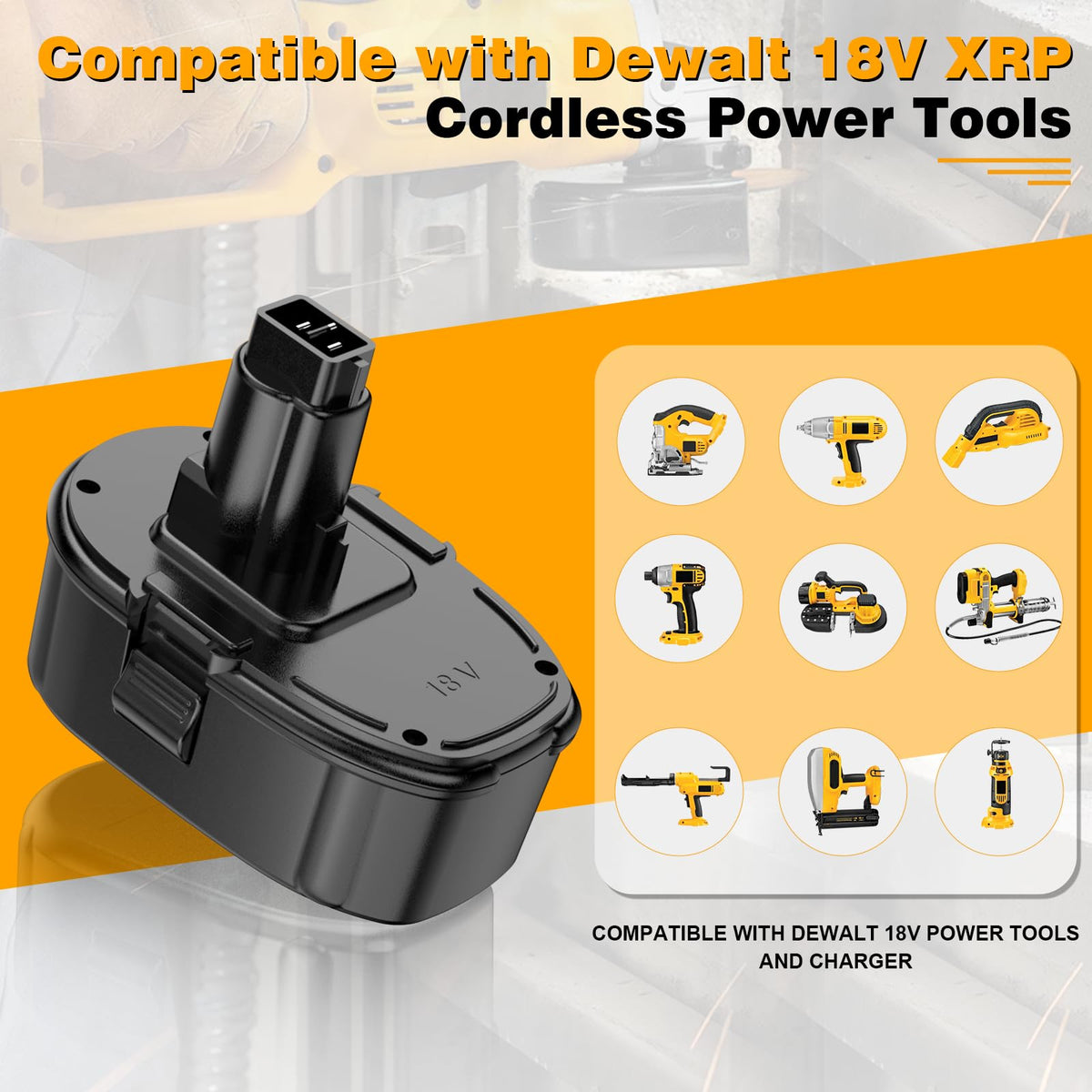 ANTRobut compatible with numerous Dewalt 18V models for versatility.