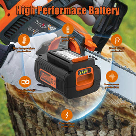 ANTRobut 40V battery compatibility graphic with Black & Decker tools